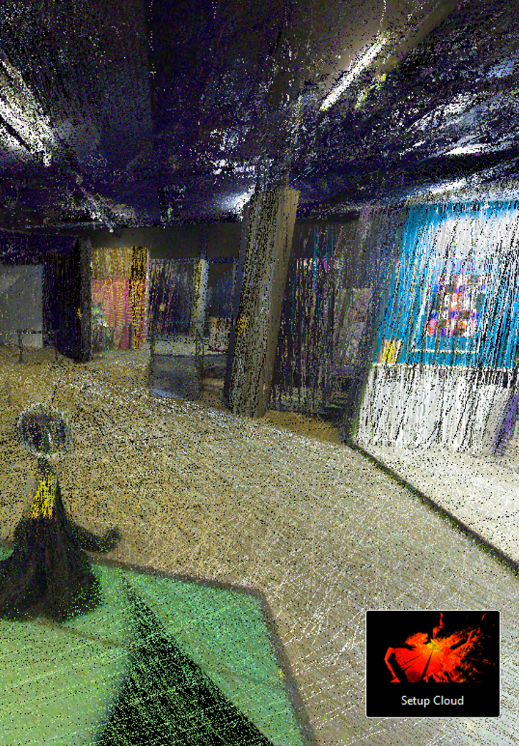 Point cloud of main floor in Cyclone 3DR